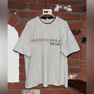 Vintage SCI Trumps Castle Grey/Navy Anchor T-Shirt XL